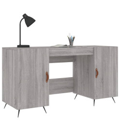 Bureau sonoma gris 140x50x75 cm bois d'ingénierie