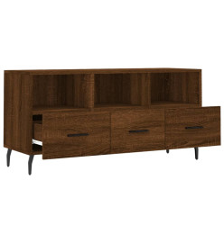 Meuble TV chêne marron 102x36x50 cm bois d'ingénierie