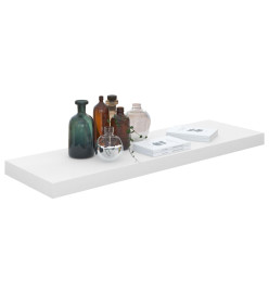 Étagère murale flottante 4 pcs Blanc brillant 80x23,5x3,8cm MDF