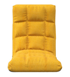 Chaise pliable de sol Jaune moutarde Tissu