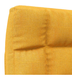 Chaise pliable de sol Jaune moutarde Tissu