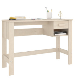 Bureau HAMAR Marron miel 110x40x75 cm Bois massif de pin