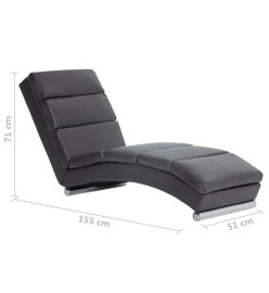 Chaise longue Gris Similicuir