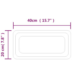 Miroir de salle de bain à LED 40x20 cm