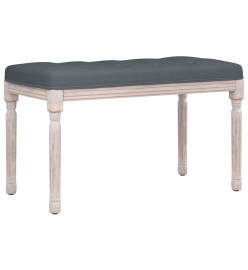 Banc Gris foncé 80x40x49 cm Velours