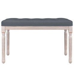 Banc Gris foncé 80x40x49 cm Velours