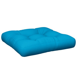 Coussin de palette bleu 58x58x10 cm tissu