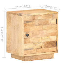 Table de chevet 40x30x45 cm Bois de manguier solide