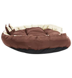 Coussin réversible lavable de chien Marron/crème 150x120x25 cm