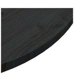 Dessus de table Noir Ø90x2,5 cm Bois de pin massif