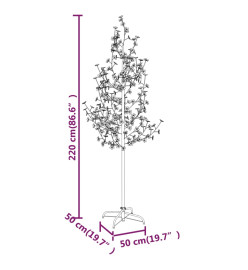 Arbre à LED fleur de cerisier 220 LED Blanc chaud 220 cm