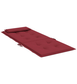 Coussins de chaise à dossier haut lot de 6 rouge bordeaux