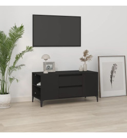 Meuble TV Noir 102x44,5x50 cm Bois d'ingénierie