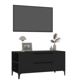 Meuble TV Noir 102x44,5x50 cm Bois d'ingénierie