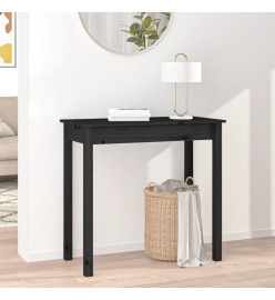 Table console Noir 80x40x75 cm Bois massif de pin