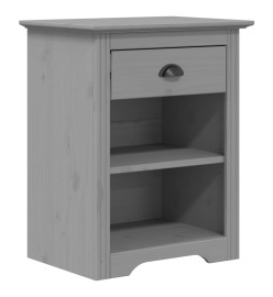 Table de chevet BODO gris 53x38,5x66 cm bois de pin massif