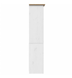 Bibliothèque BODO blanc and marron 80x40x172cm bois massif pin