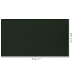 Tapis de tente 250x450 cm Vert foncé