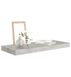 Étagères murales flottantes 2 pcs Gris béton 60x23,5x3,8 cm MDF