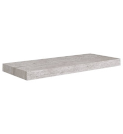 Étagères murales flottantes 2 pcs Gris béton 60x23,5x3,8 cm MDF