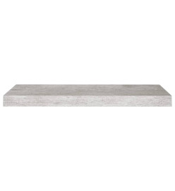 Étagères murales flottantes 2 pcs Gris béton 60x23,5x3,8 cm MDF