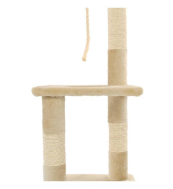 Arbre à chat avec griffoirs en sisal 109 cm Beige