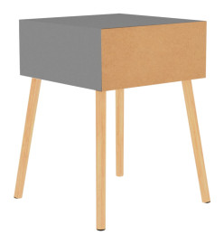 Tables de chevet 2 pcs Gris 40x40x56 cm Aggloméré