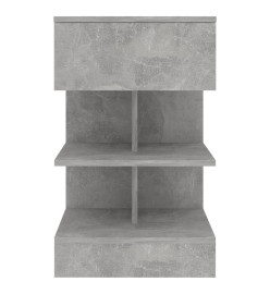 Tables de chevet 2 pcs Gris béton 40x35x65 cm