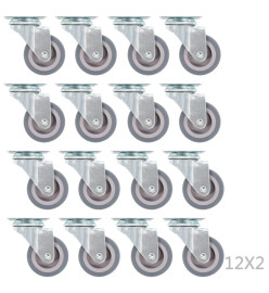 72 pcs Roulettes pivotantes 50 mm