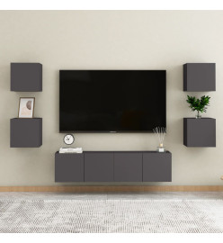 Meubles TV muraux 4 pcs Gris 30,5x30x30 cm