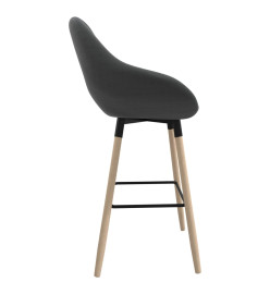 Tabouret de bar Gris foncé Tissu