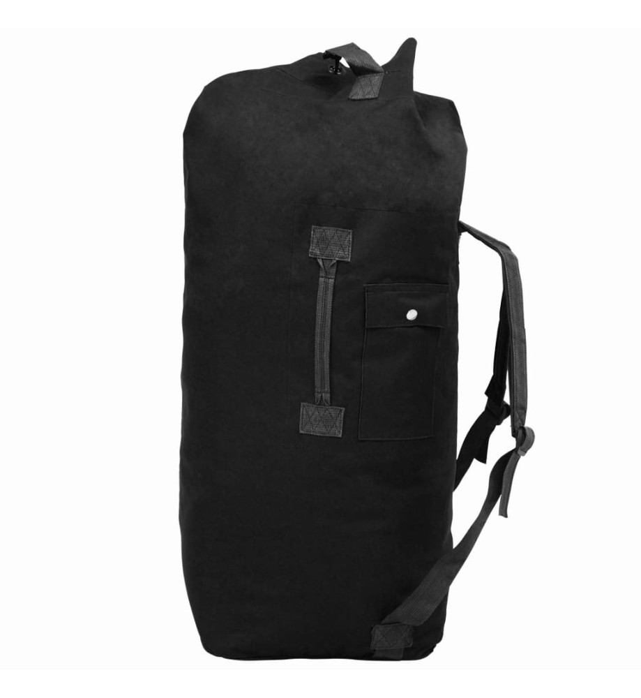 Sac de sport en style militaire 85 L Noir