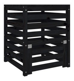 Composteur Noir 63,5x63,5x77,5 cm Bois massif de pin