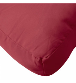 Coussin de palette rouge bordeaux tissu