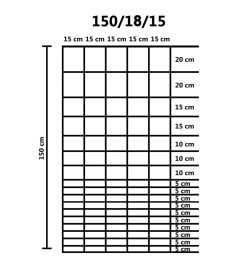 Clôture de jardin Acier galvanisé 50x1,5 m Argenté