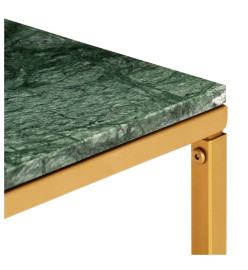 Table basse Vert 60x60x35 cm Pierre véritable et texture marbre