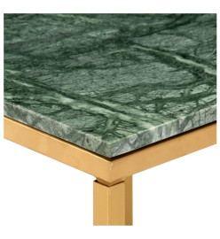 Table basse Vert 60x60x35 cm Pierre véritable et texture marbre