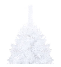 Arbre de Noël artificiel avec branches épaisses blanc 150cm PVC