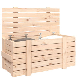 Boîte de rangement 91x40,5x42 cm Bois massif de pin