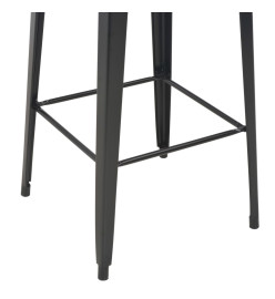 Mobilier de bar 3 pcs Acier Noir