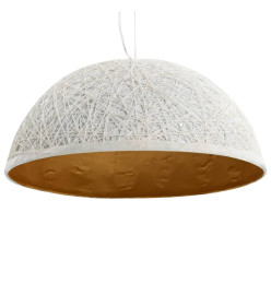 Lampe suspendue Blanc et doré Ø50 cm E27