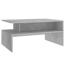 Table basse Gris béton 90x60x42,5 cm Aggloméré