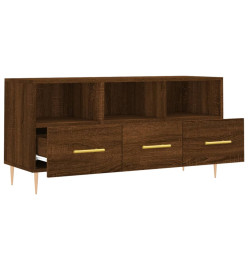 Meuble TV chêne marron 102x36x50 cm bois d'ingénierie