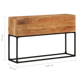 Table console 120x30x75 cm Bois d'acacia massif