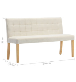 Banc 140 cm Crème Velours