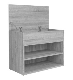 Banc à chaussures Sonoma gris 60x30x45 cm Bois d'ingénierie