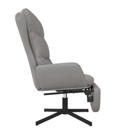 Chaise de relaxation et repose-pied Gris anthracite Similicuir