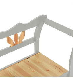 Banc Gris 107x45x75,5 cm Bois de sapin solide