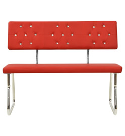 Banc 110 cm Rouge Similicuir