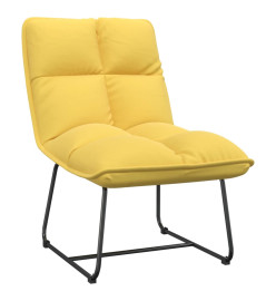 Chaise de détente avec cadre en métal Jaune Velours